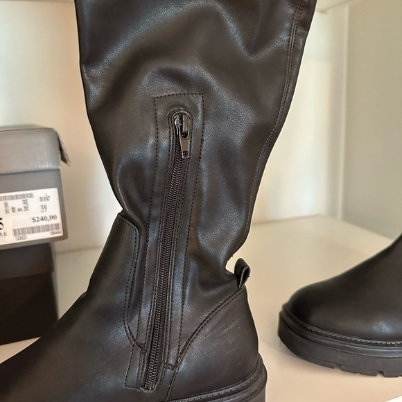 Steve Madden Industry Over-The-Knee Lug-Sole Boots like new size 39 black - Picture 5 of 8